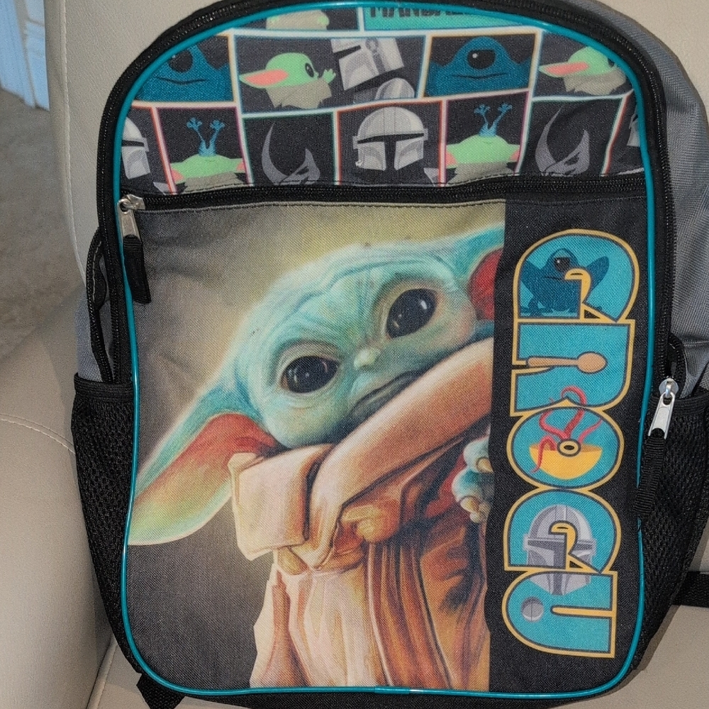 Bioworld Star Wars Black Backpack Featuring Grogu